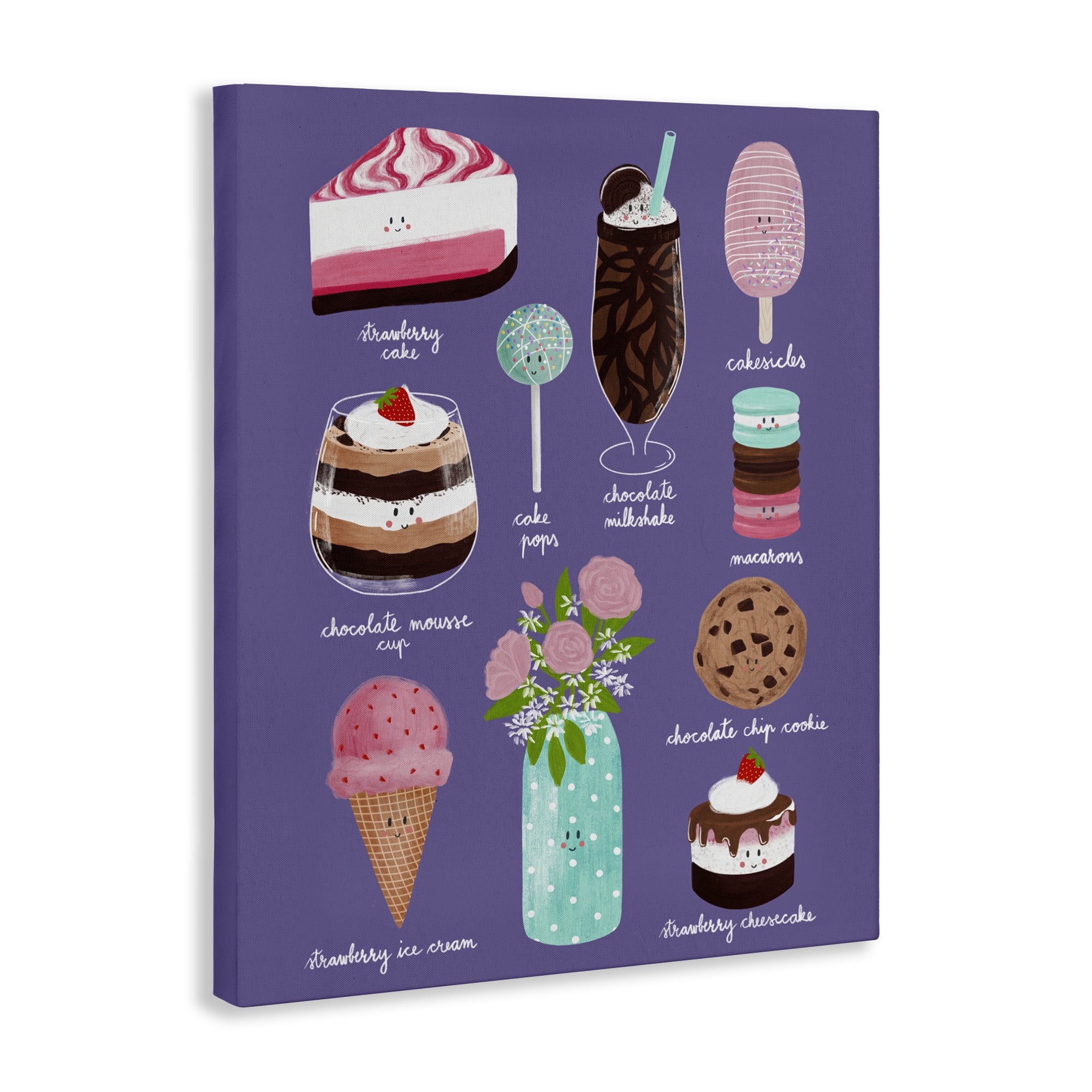 Stupell Industries Decadent Desserts & Flowers Canvas Wall Art, design by Metka Hiti