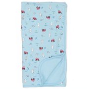 Cotton Interlock Receiving Blanket, Blue