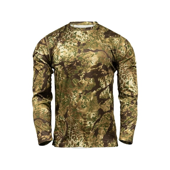 Kryptek Men's Hyperion Long Sleeve Crew Neck T Shirt Obskura Transitional Medium