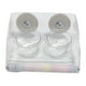 thumbnail image 1 of Comedero para Pájaros Transparente Acrílico con Doble Cuenco Accesorio para Jaula Percha Resistente Fácil de Limpiar Adecuado para Loros Lovebirds, 1 of 9