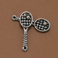 thumbnail image 2 of FENGGUIQU 20Ud Colgantes De De Tenis En Aleación Plata Para Joyería Y Manualidades, 2 of 8