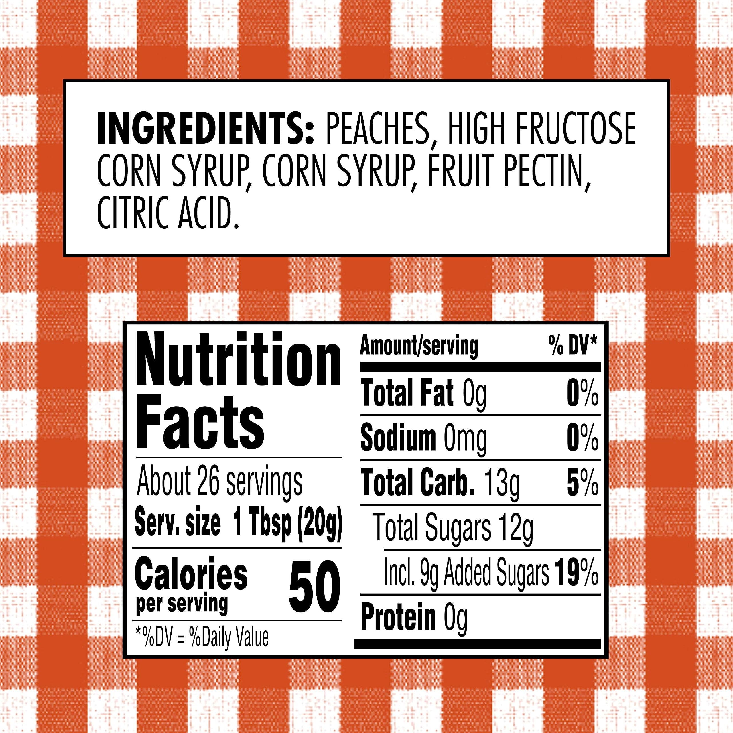 Smucker's Sweet and juicy peach flavor Preserves, 18oz (6 Pack)