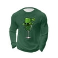 thumbnail image 3 of Men's St. Patrick's Day Waffle Shirts Long Sleeve Crewneck Pullover Slim Fit Muscle T-Shirt, 3 of 4