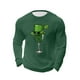thumbnail image 4 of Amzcrzy - Sudadera Para Hombre, Estilo Informal, Holgada, Elástica, Para Fitness, Para El Hogar, Con Estampado Del Día De San Patricio, Manga Larga, Cuello Redondo, Color Verde Militar, 5Xl, 4 of 5