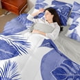 thumbnail image 4 of Homewish Botanical Plants Leaves 7-Piece Bedding Comforter Set For Children Teens Adults,Minimalist Mid Century King Bedding Sets,Abstract Stripes Lines Ultra Soft Bed Sheets,Ultra Soft Home Decor, 4 of 8