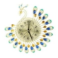 thumbnail image 4 of Uadme bluebone Reloj De Pared,Hierro Moderno,Grande,Forma De Pavo Real 3D,Reloj Silencioso Sin Tictac,Reloj Colgante De Estilo Europeo para Decoración para Sala De Estar, 4 of 8