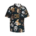 thumbnail image 2 of Bixox Men's Hawaiian Shirts Men's Dogs Print Short-Sleeve Shirt-3X-Large, 2 of 8