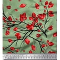 thumbnail image 1 of Soimoi Rayon Fabric Branch & Leaves Artistic Printed Fabric 1 Yard 56 Inch Wide, 1 of 1