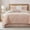 Blush, variant on LANCO MODERN LIFESTYLE 7 Piece Beige Comforter Set, Queen, Cotton Fabric Jacquard Patchwork Floral, Year-Round Comfort Bed in a Bag with Bed Skirt, Shams & Decorative Pillows