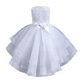 thumbnail image 5 of Girls Dresses Size 10-12 Blue Toddler Baby Girl Casual Dresses Summer Sundress Ruffle Button Down Solid Girl's Boho Dress Spring Outfits, 5 of 8