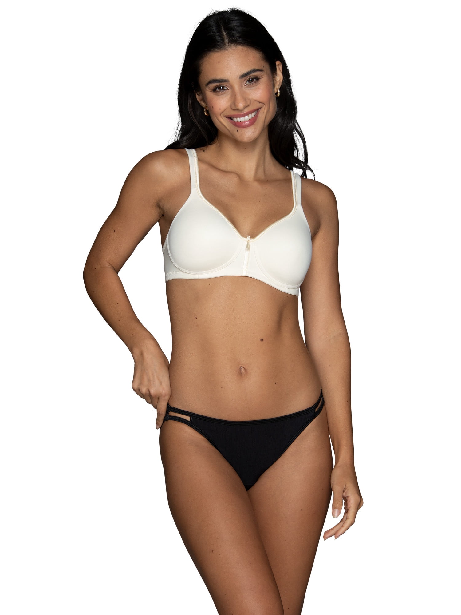 Vanity Fair Lingerie Women's Body Caress 2-Way Convertible Straps Full Coverage Wireless Bra, Style 75335