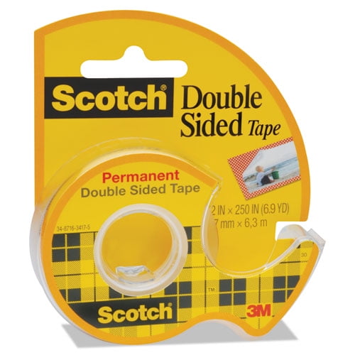 Double-Sided Permanent Tape In Handheld Dispenser, 1" Core, 0.5" X 20.83 Ft, Clear | Bundle of 5 Rolls