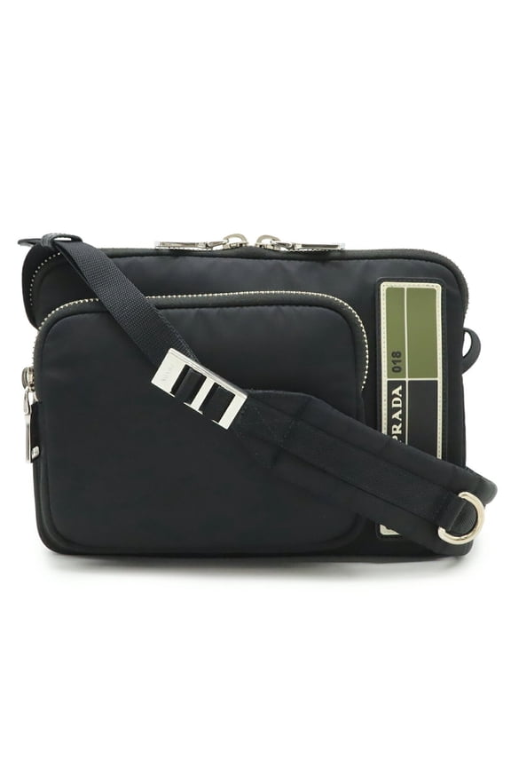 Pre-Owned PRADA Rubber Shoulder/Crossbody Bag in Nero Black Nylon, Purchased at a... (Good)
