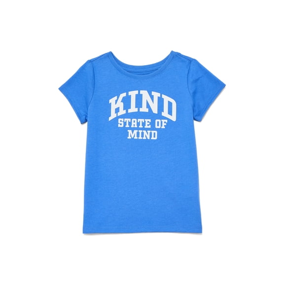Wonder Nation Toddler Girls Tee with Short Sleeves, Sizes 18M-5T