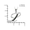 thumbnail image 2 of JewelersClub Black Diamond Accent Sterling Silver A TO Z Initial Pendant, 18", 2 of 4