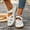 White, variant on YLOMAY Womens Sandals Closed Toe Leather Sandals Comfy Soft Sole Ankle Strap Hollow-Out Shoes Slippers Summer Casual Shoes Black
