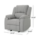 thumbnail image 4 of GDF Studio Arbor Contemporary Gliding Recliner, Gray Fabric, 4 of 10
