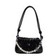 thumbnail image 3 of Bolso de hombro para mujer, pequeño, arrugado, informal, con perlas, estilo nube, versátil, para fiesta, de alta calidad, 3 of 5
