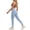 Yoga 40#Light Blue, variant on Yoga Pants Women Tummy Control Lifting Yoga Trousers Breathable Solid Color Stretchy Fit Sports Daily Wear M