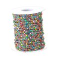 thumbnail image 4 of 5M / Roll Beads Materiales hechos Acero inoxidable Craft Findings Conectores para Colgante Mujeres , Pta colorida Soledad Cadenas de collar, 4 of 7