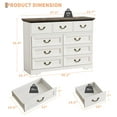 thumbnail image 2 of Accent 9 Drawer Dresser for Bedroom, Minimalism Chest of Drawers with Metal Handles and Sturdy Structure, Wood Dresser for Closet, Living Room, Entryway, and Hallway, 2 of 8