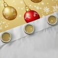 thumbnail image 4 of jejeloiu Christmas Ball Curtains Pack of 2 (42x84 Each),Merry Xmas Holiday Curtains Blackout,Gold Red Green Bedroom Curtains For Children,Breathable Home Decor, 4 of 6