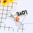 thumbnail image 6 of Creative Mini Tennis Racket Keychain Key Cute Sport Games Charm Tennis Ball Key Chain Pendant Gift for Tennis Player Lovers Orange, 6 of 8