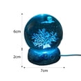 thumbnail image 3 of Bola de cristal tallada en 3D, luz nocturna, enchufe USB, adorno de iluminación (coral), 3 of 5
