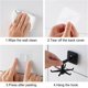 thumbnail image 5 of 360 Rotating Folding Hook, 4pcs 6-claw Nail-free Rotating Shelf Self Adhesive Kitchen Utensil Hooks For Kitchen Bathroom(black&white)(4pcs), 5 of 5
