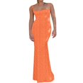 thumbnail image 1 of Robes Maxi à Bretelles Spaghetti pour Femmes, Robe Longue Moulante à Découpes, Sans Manches, Dos Nu, Coupe Ajustée, Fendue, Robe Maxi Jaune G, 1 of 7