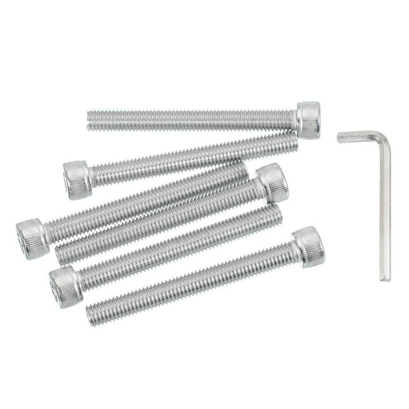 Uxcell 6 Pcs M8 x 70mm Hex Socket Head Cap Screws Bolts, 304 Stainless Steel Screws with Wrench