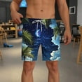 thumbnail image 4 of lcziwo Mens Swim Trunks Rash Guard Surfing Shorts Quick Dry Drawstring Elastic Waist Short Swimsuit Summer Beach Shorts Blue S, 4 of 5