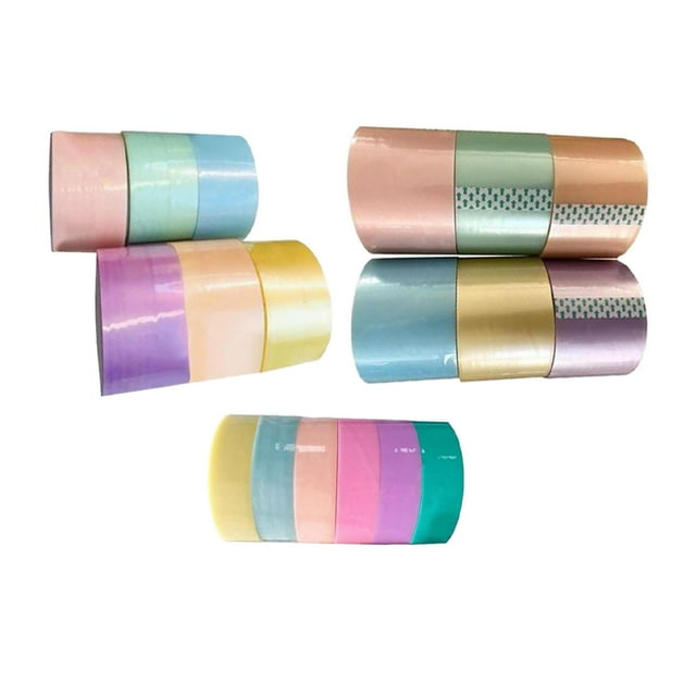 Cintas rodantes de bolas adhesivas coloridas divertidas, juguetes sensoriales relajantes para adultos y 18 piezas 6 48 24 cm