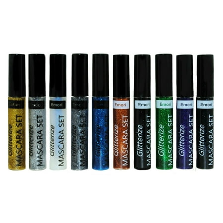 - 10 Glitter Color Mascara Set