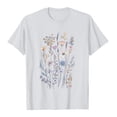 thumbnail image 4 of Njagoc3 Womens Breathable Rayon Wildflower Print Fitted Short Sleeve Bohemian Casual T-Shirt, 4 of 6