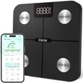 thumbnail image 1 of Báscula inteligente digital iHome con WiFi para medir el peso corporal. Incluye IMC, grasa corporal y masa muscular. Incluye pilas (Smart WiFi negra)., 1 of 5