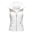 thumbnail image 4 of Durtebeua Women's Plus Zip Up Puffer Padded Vest Vest With One Inside Pocket - Stand Collar Lightweight Padded Gilet, 4 of 4