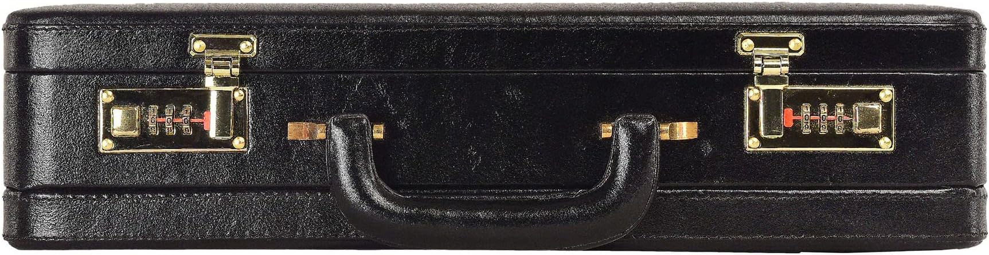 LINDSEY STREET Top Grain Leather Attache Briefcase Business Handbag Leather Expandable Briefcase for Men