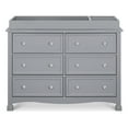 thumbnail image 4 of DaVinci Kalani 6 Drawer Double Wide Dresser in Grey Finish, 4 of 9