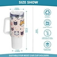 thumbnail image 3 of SKYSONIC 40oz Tumbler with Handle and Straw-Double Wall Vacuum Reusable Stainless Steel Insulated Water Bottle Mothers Day GiftsCat Pattern Cute, 3 of 7