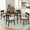 Black + Beige, variant on Dining Table Set for 4, Rubberwood Kitchen Table with 4 Upholstered Chairs for Kitchen, Dining Room, Walnut + Mint