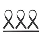 4pcs Fenêtre Wiper Strip Remplacement Wiper Blade Recharge Wiper Rubber Blade Insert