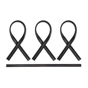 SKISUNO 4Pcs Sturdy Window Wiper Strip Replacement Black Rubber Windshield Wiper Blades