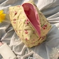 thumbnail image 6 of Yucurem Cute Floral Makeup Bag Large Quilted Cosmetic Bag Toiletry Bag For Women(yellow) Portable cosmetic bag (Yellow), 6 of 8