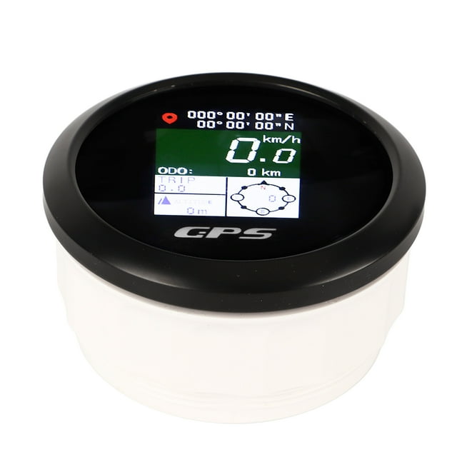 Qiilu 9-32V GPS Speedometer TFT Screen Digital Display Speed Gauge 85mm For Yacht RV Motorcycle, Single Mileage Accumulated Mileage Altitude Heading Longitude Latitude