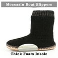 thumbnail image 2 of Cozylook Men's Boot Slippers - Cozy Fleece Indoor House Sock Shoes with Non-Slip Grippers, Warm Sherpa Lined, 2 of 6