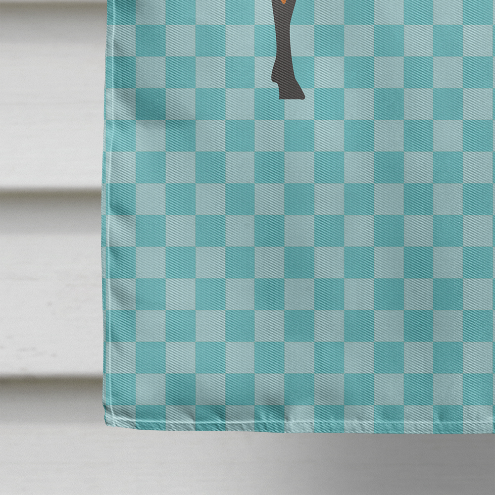 Oberhasli Goat Blue Check Flag Canvas House Size
