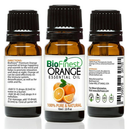 BioFinest Orange Oil - 100% Pure Orange Essential Oil - Premium Organic - Therapeutic Grade - Best For Aromatherapy - Boost Immune System - Mood Lifting - FREE E-Book
