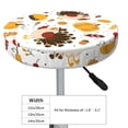 thumbnail image 4 of Kll Happy Thanksgiving Round Bar Chair Cushion Cover 13 Inch,Bar Stool Protector With Elastic, Soft Washable, 4 of 7