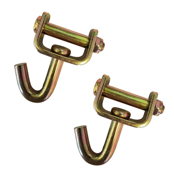 Mega Cargo Control Swivel J Hook for 2" Ratchet Tie Down Strap for Car Hauler Trailer Truck, 2 pack